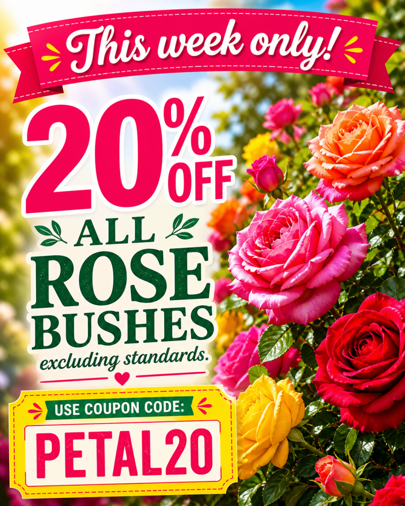 Rose sale now on for one week only! www.clicknplant.co.za nursery near me